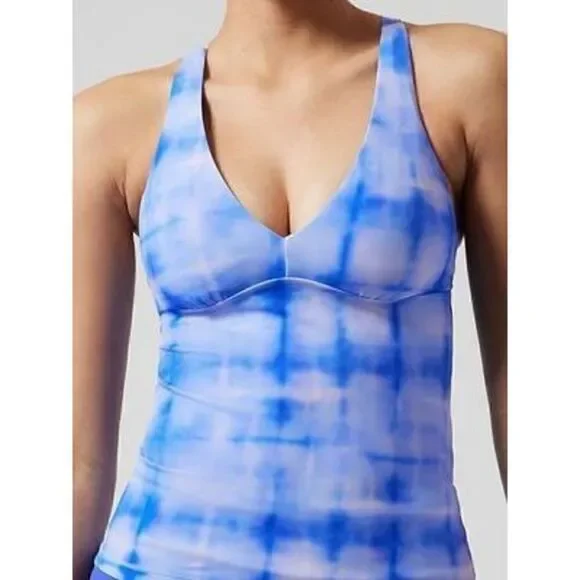 Athleta Bali blue plunge neck tankini BNWT size small - Picture 5 of 9